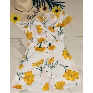 Floral Print button down dress